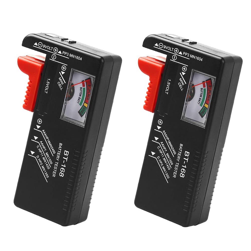 Universal Battery Checker Small Battery Testers for AAA AA C D 9V 1.5V Button Cell Household Batteries Model BT-168