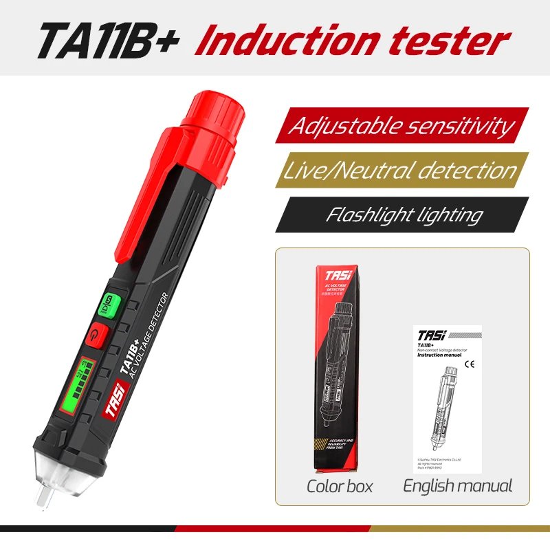 TASI 11B+ 13A Intelligent Non Contact 3 Phase Rotation Indicator AC Voltage Detector Frequency Tester Smart Pen Meter