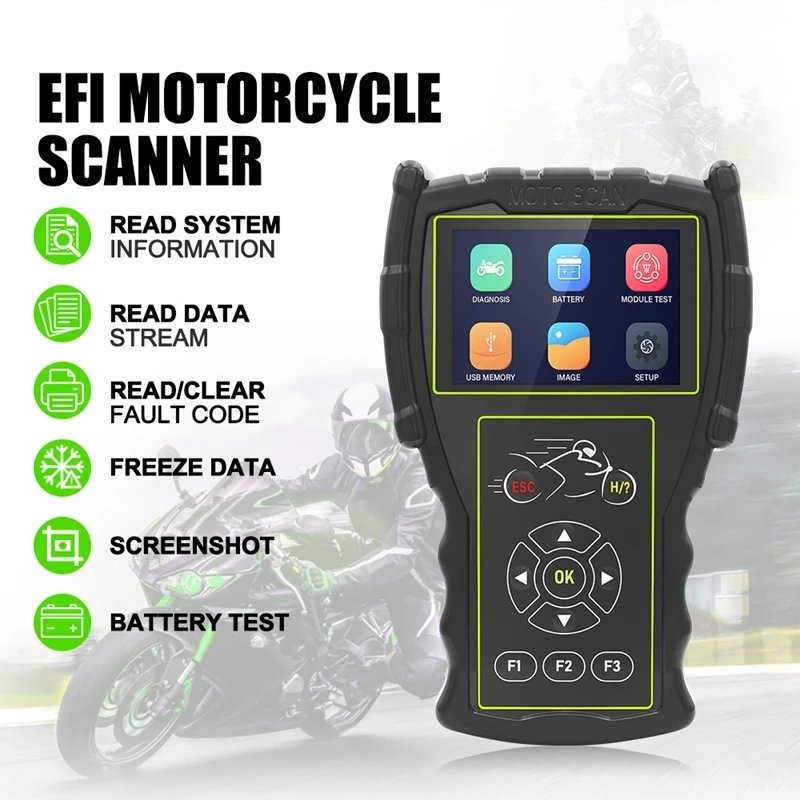 2023 M100 Pro D87 D88 Function Motorcycle Diagnostic Tool Muti-language 12V Battery Tester Full Version Motorcycle scanner