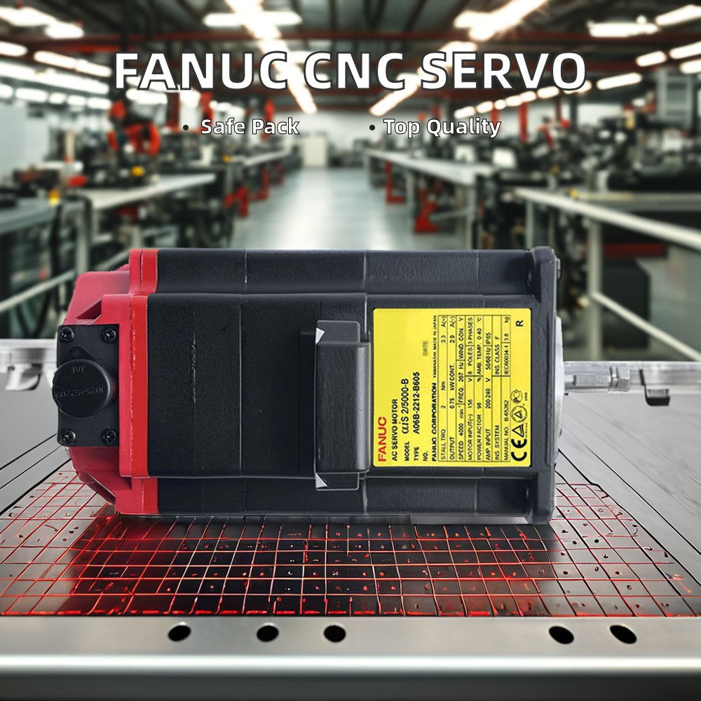 Original Fanuc AC Servo Motor A06B-2212-B605 for CNC Machines PLC PAC & Dedicated Controllers