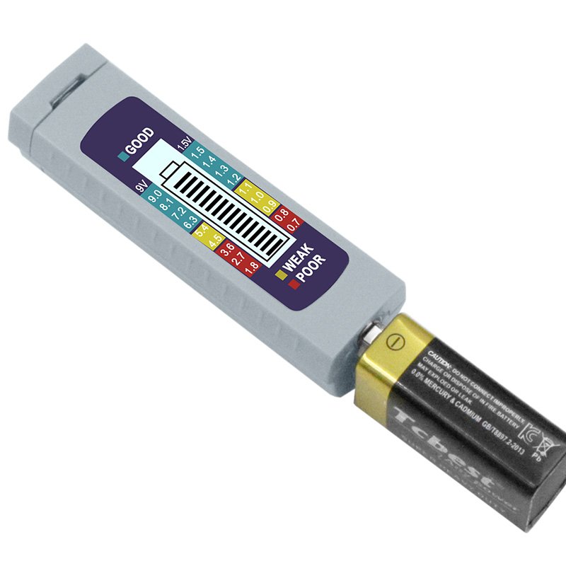 Digital Battery Tester Battery Capacity Detector Capacitance Diagnostic Tool LCD Display AAA AA Button Cell Universal Tester