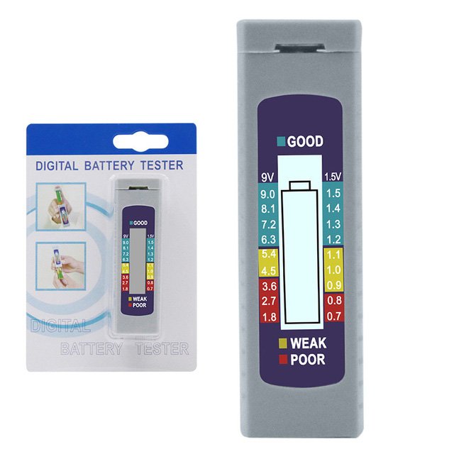 Digital Battery Tester Battery Capacity Detector Capacitance Diagnostic Tool LCD Display AAA AA Button Cell Universal Tester