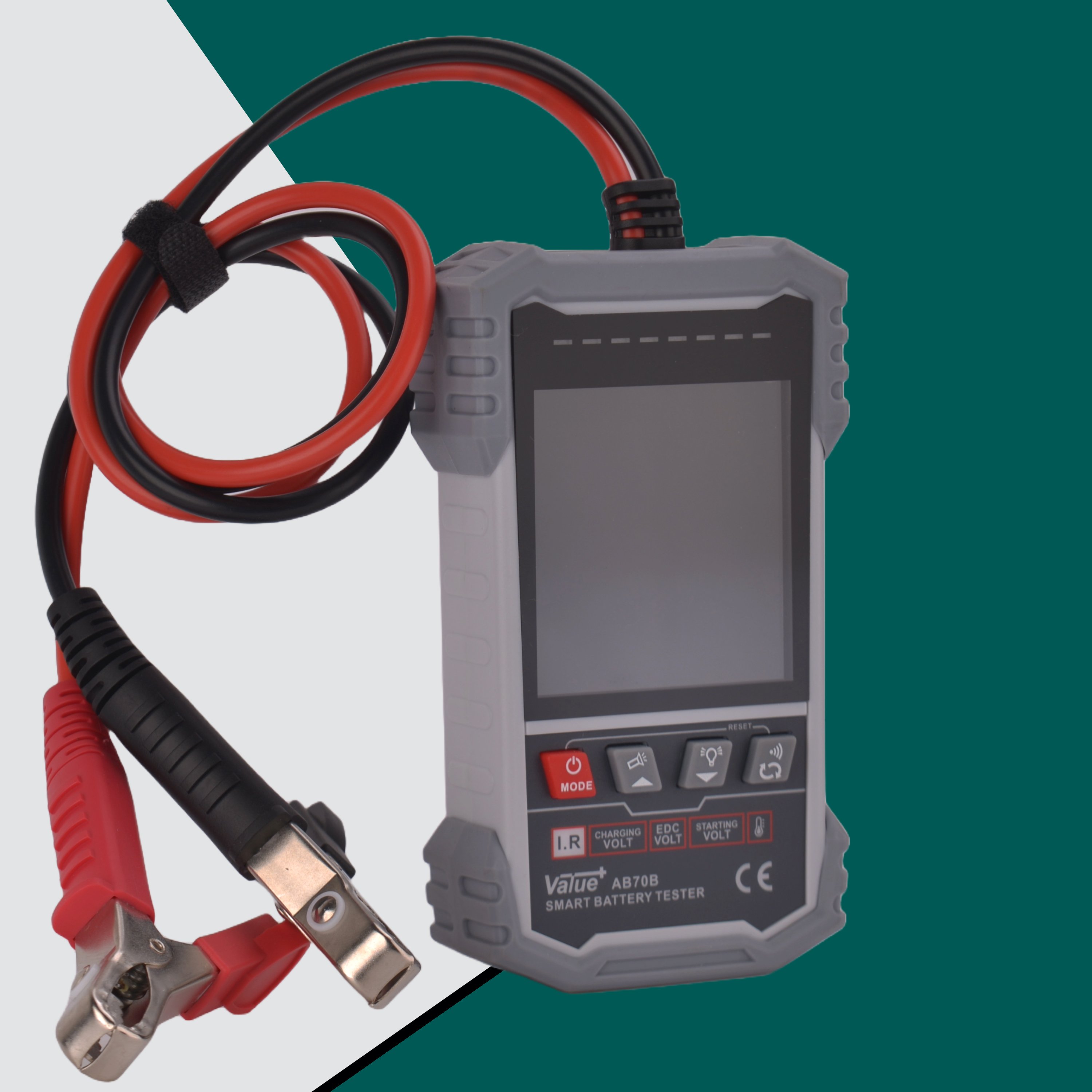 Value+ AB70B 12/24V Lead-acid CCA 3-250AH Color Display Four (4) terminal Kelvin connections Digital Automotive Battery Tester