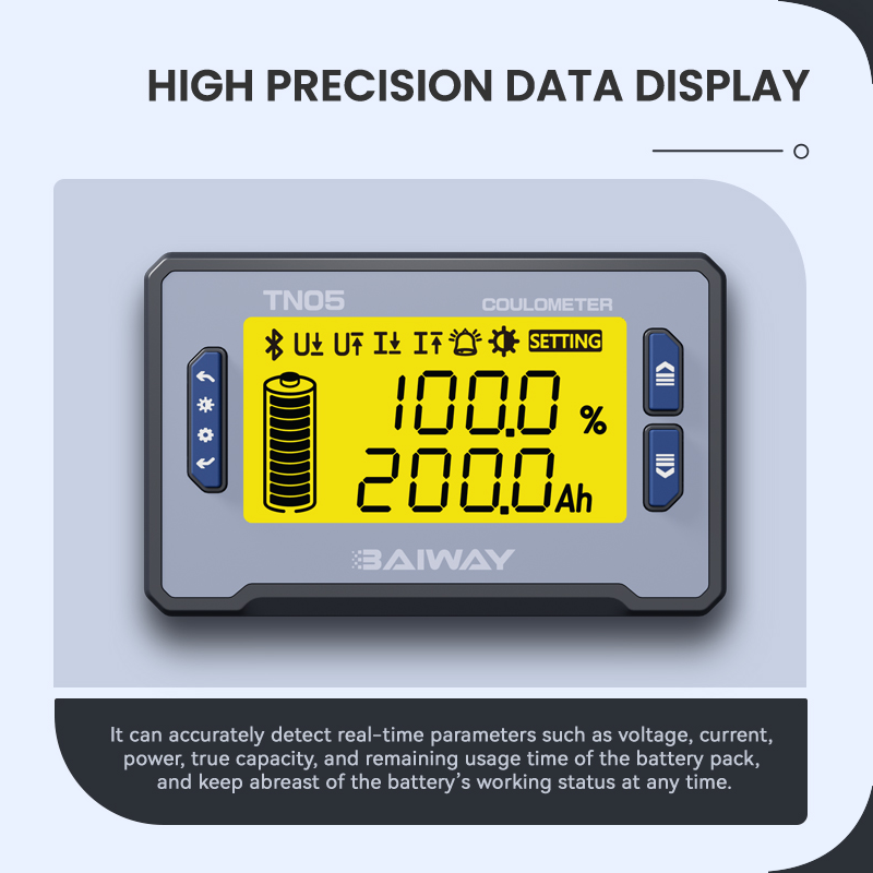 BW-TN05 80V50A Universal Car Battery Monitor Charge Discharge Voltage Battery Capacity Indicator Tester Meter