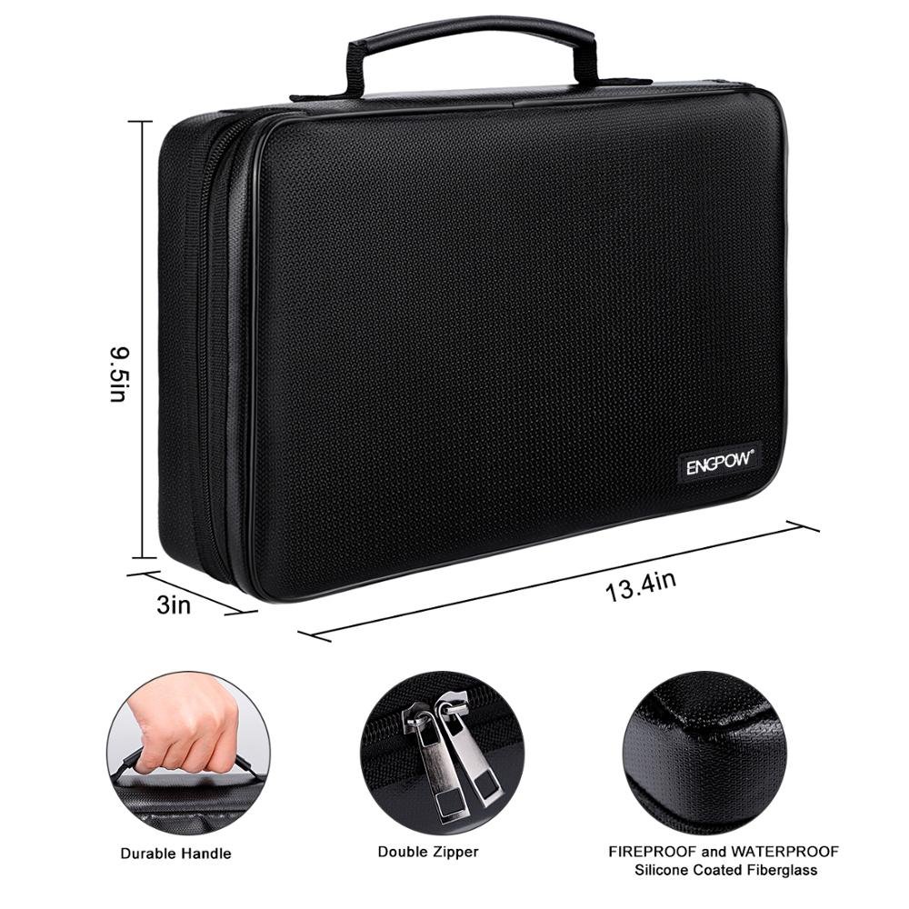 Safe Carrying Case Bag Hard Holder with Battery Tester Waterproof Explosionproof Fireproof Battery Organizer Storage Box