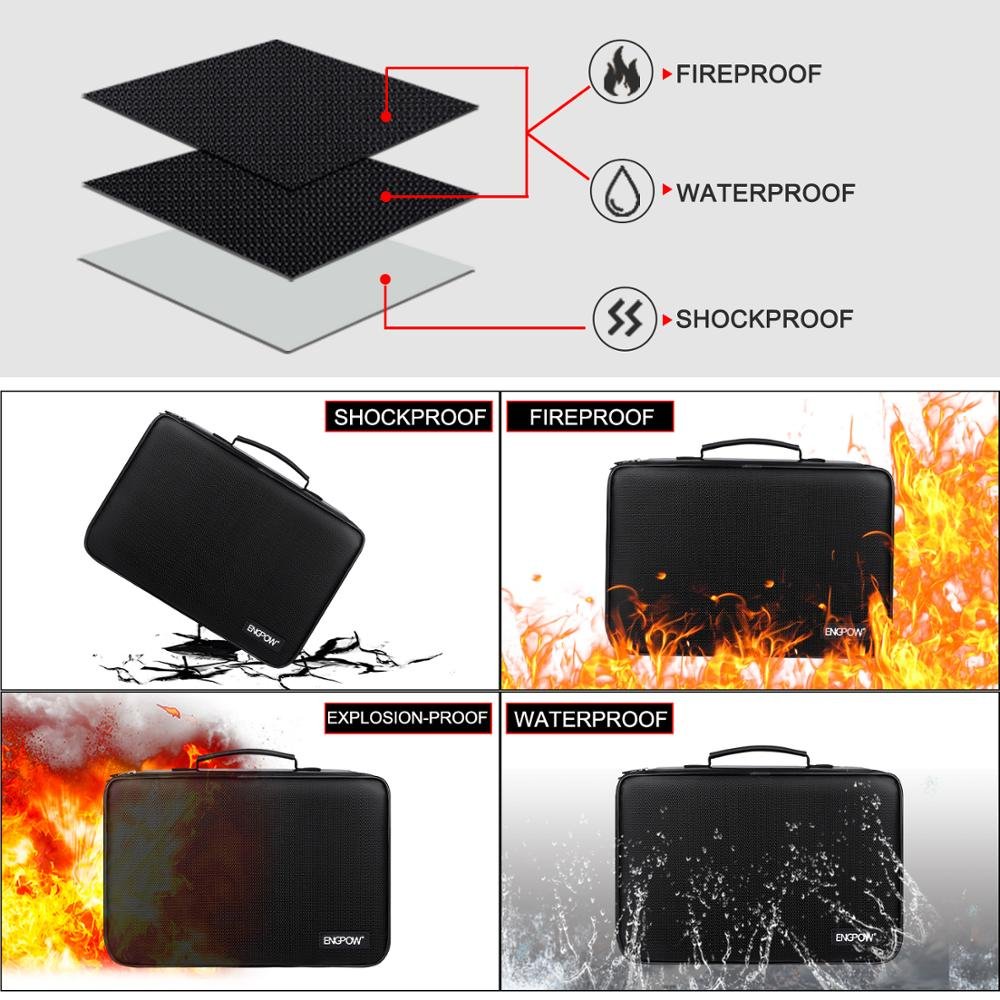 Safe Carrying Case Bag Hard Holder with Battery Tester Waterproof Explosionproof Fireproof Battery Organizer Storage Box