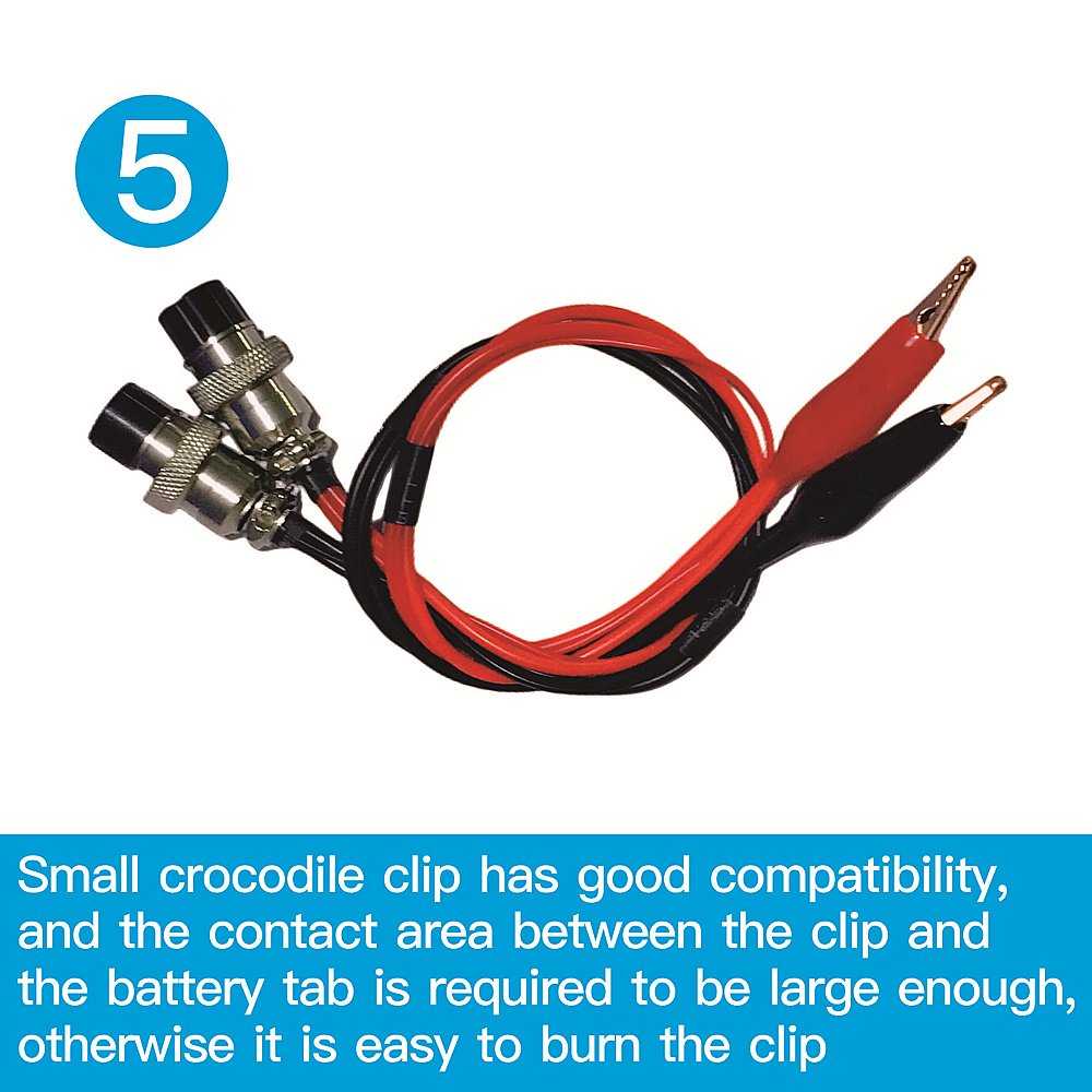 YPSDZ lithium battery cell crocodile clip Fixture clamps Lithium battery capacity tester Discharge instrument Balancer