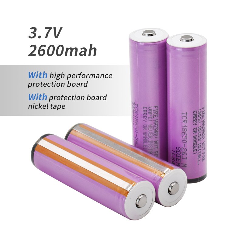 Lithium 18650 Battery 18650 2600mah Li Ion 3000 Mah Battery Rechargeable 18650 Cell