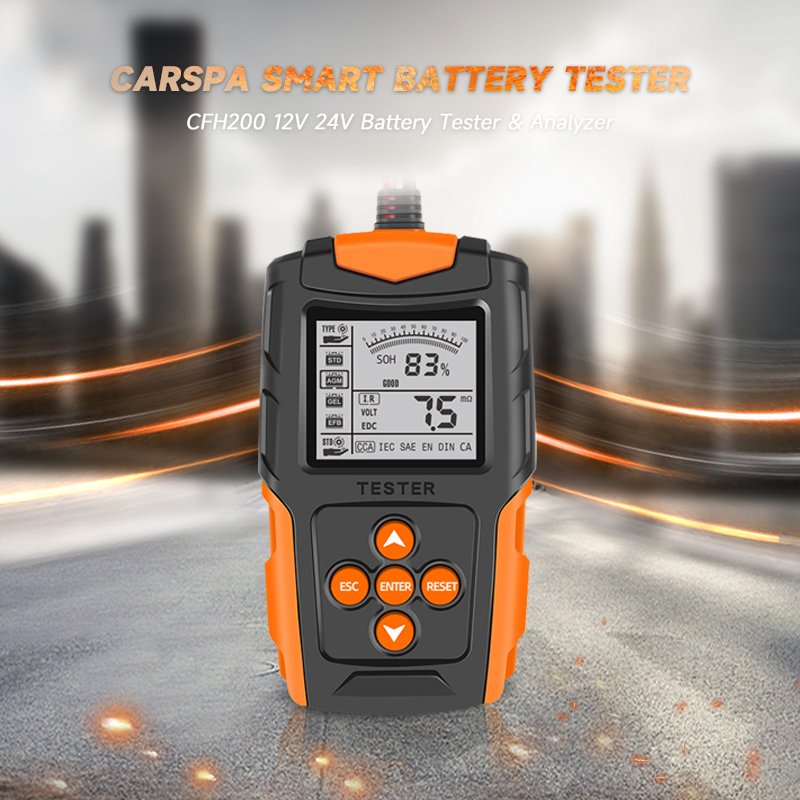 12/24V Battery Tester with Lead-acid Wet Lithium Battery