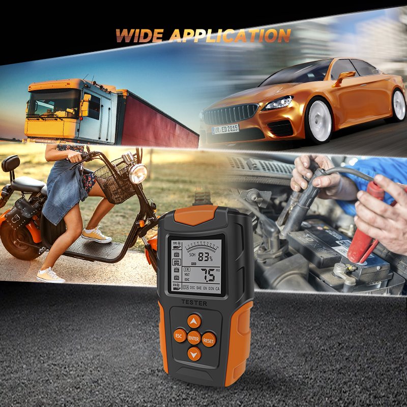 12/24V Battery Tester with Lead-acid Wet Lithium Battery