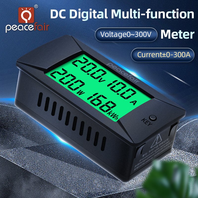 PZEM-025 LCD Voltage Display Volt Digital Kwh Meter Wattmeter Voltmeter DC Multimeter 0 300V Ampermeter Energy Meter 300Amp