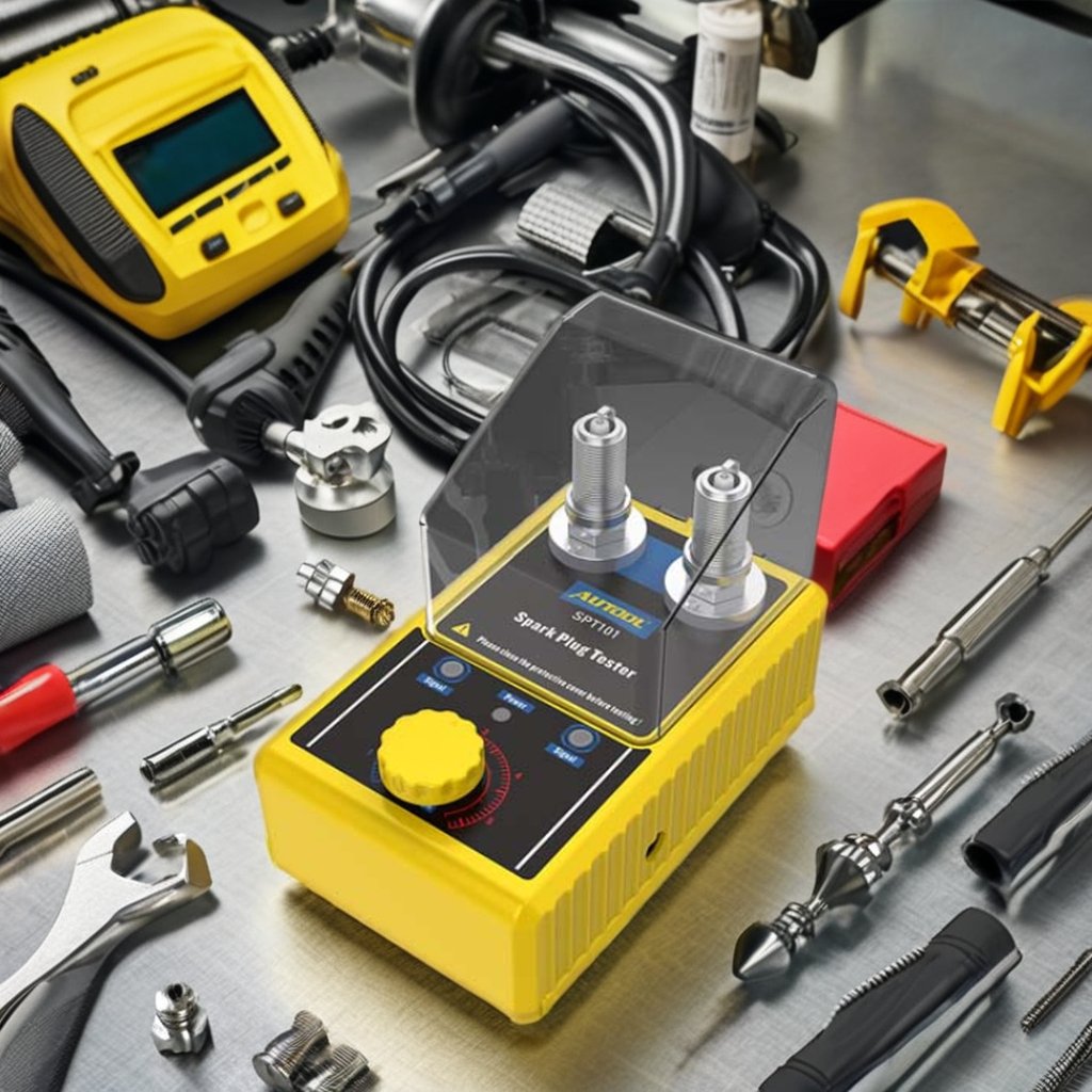 AUTOOL SPT101 Car Ignition Analyzer 12V Diagnostic Tools Spark Plug Tester Detector Machine 110v/220v Battery Powered