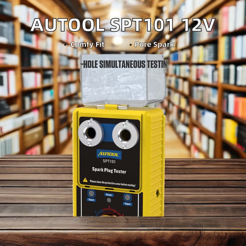 AUTOOL SPT101 Car Ignition Analyzer 12V Diagnostic Tools Spark Plug Tester Detector Machine 110v/220v Battery Powered