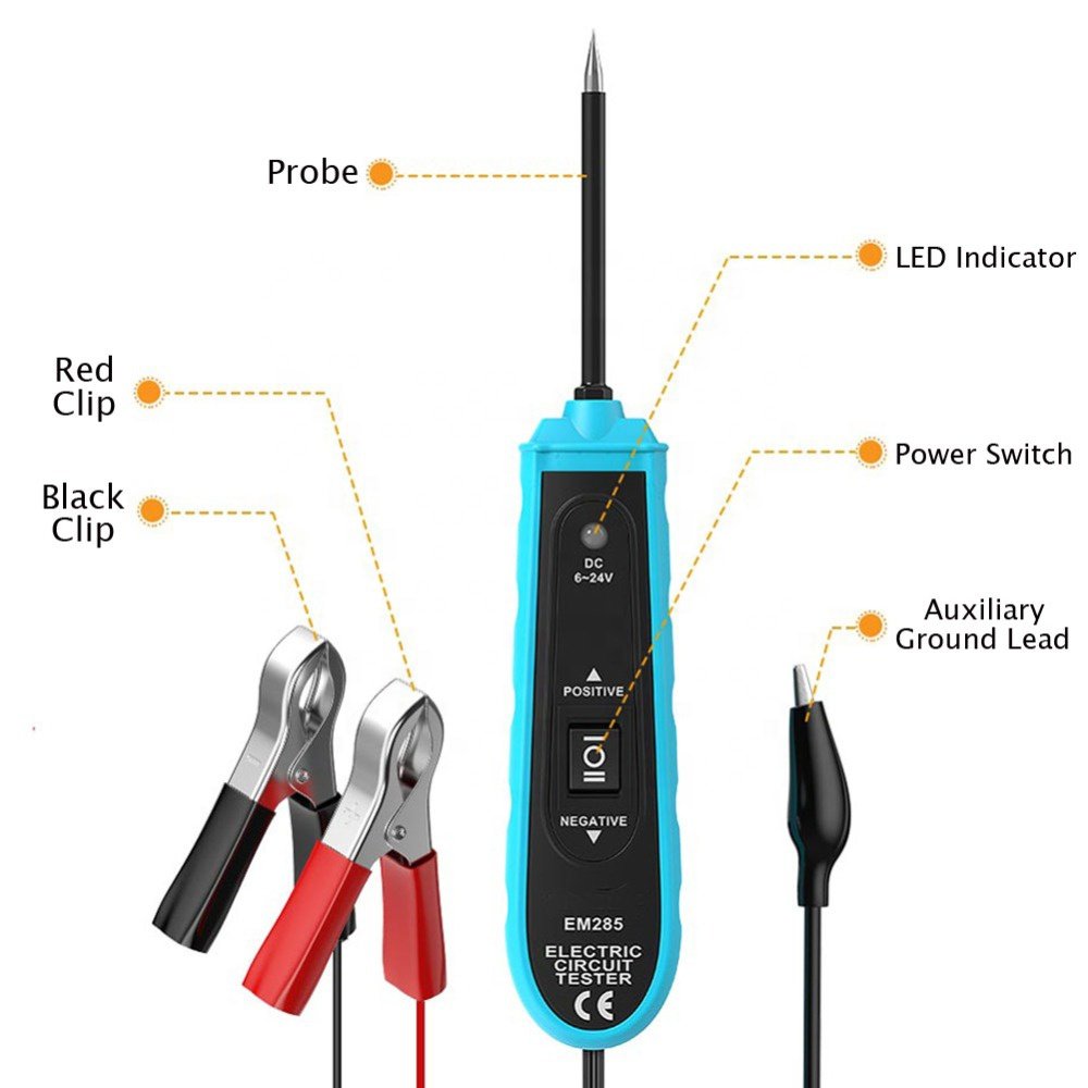 VIKTEC 12V 24V Battery Power Probe Auto Circuit Tester (VT18023)