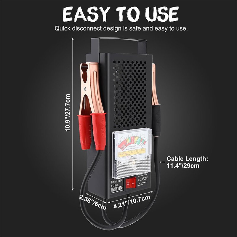 Professional Car Battery Tender Battery Load Tester 12 Volt at 100 Amps / 6 Volt at 50 Amps Battery Tester