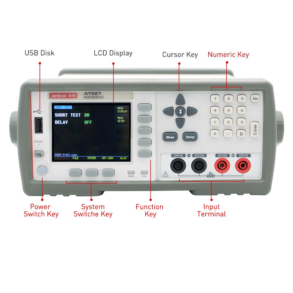 AT527 AC RESISTANCE DC VOLTAGE BATTERY ANALYZER