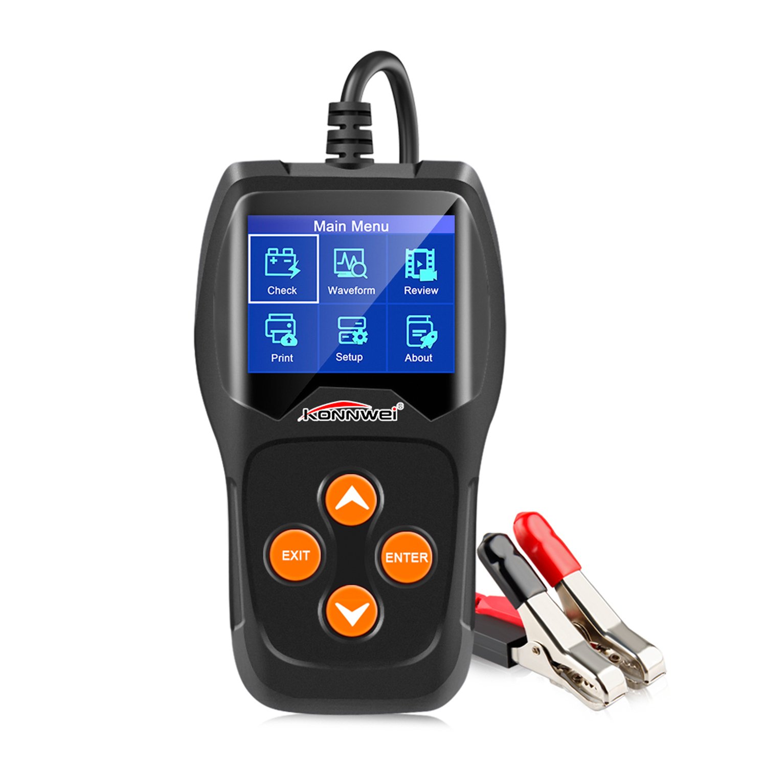 12V Car Battery Tester KONNWEI KW600 100 to 2000CCA 12 Volt Battery Analyzer Tool for Quick Cranking Charging Diagnostic Tool