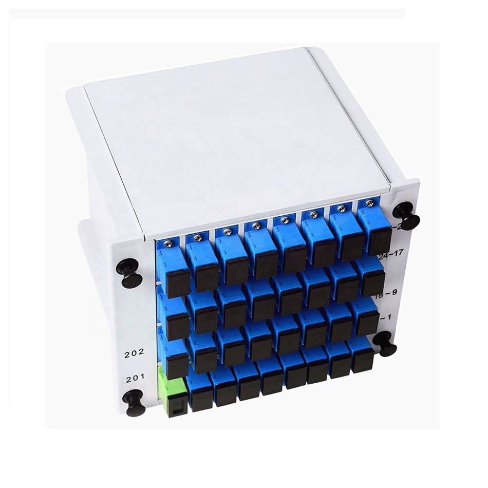 High Quality PLC Splitter LGX Box 1x2/4/8/16/32 SC UPC/APC Connector Fiber Optic PLC Splitter