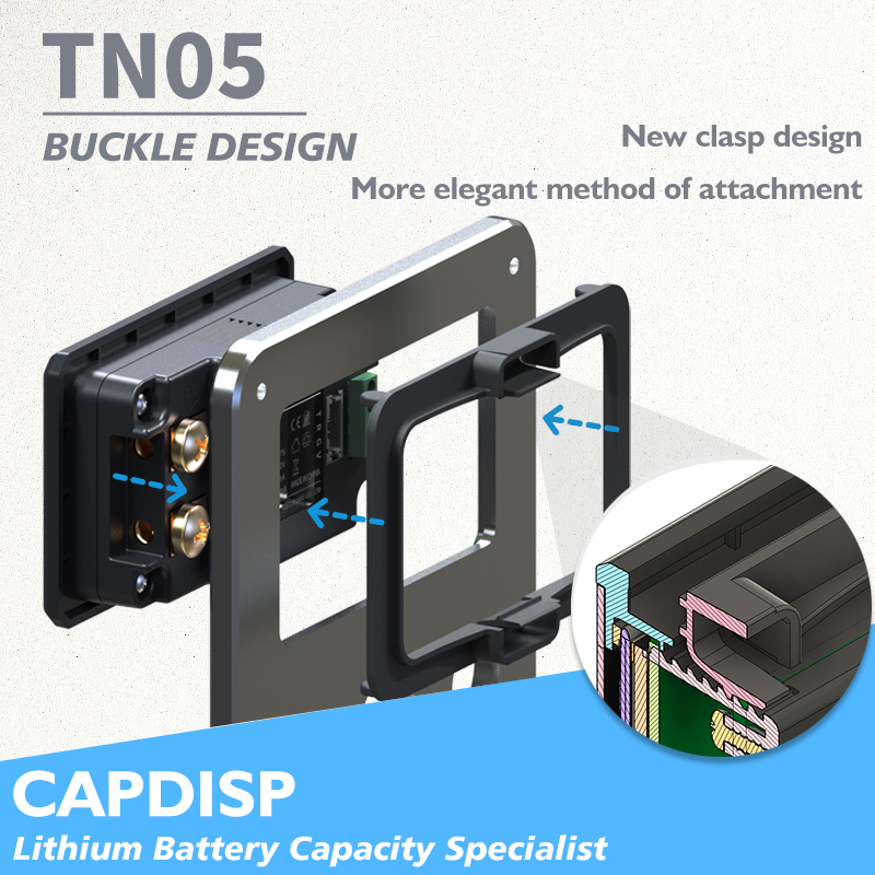 TN05 8-80V 50A High Precision Battery Capacity Tester Voltage Current Battery Monitor Indicator Coulomb Meter