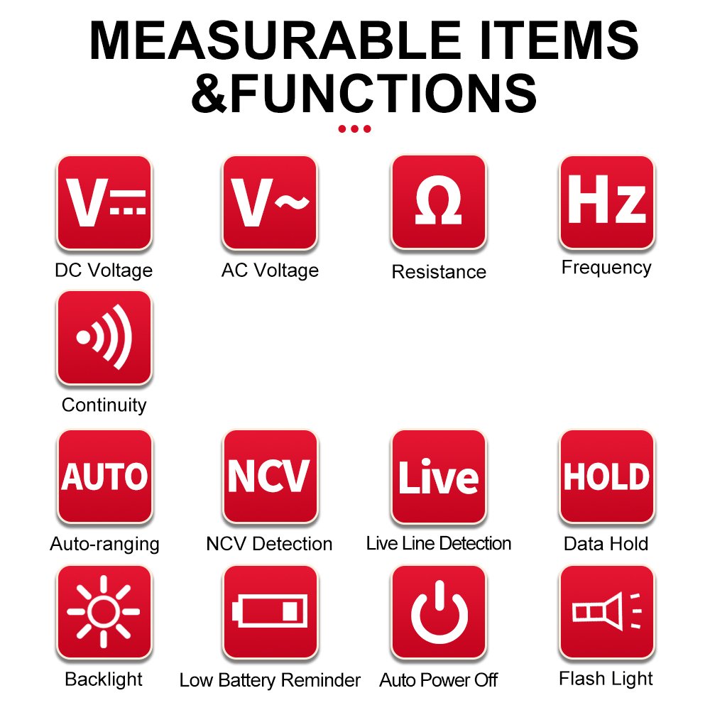 5999 Digits Auto-ranging Pen Type Digital Multimeter Multi Tester Measurable DC/AC Voltage Resistance Frequency