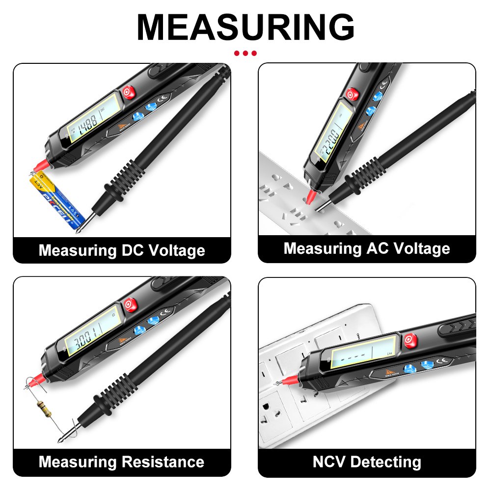 5999 Digits Auto-ranging Pen Type Digital Multimeter Multi Tester Measurable DC/AC Voltage Resistance Frequency