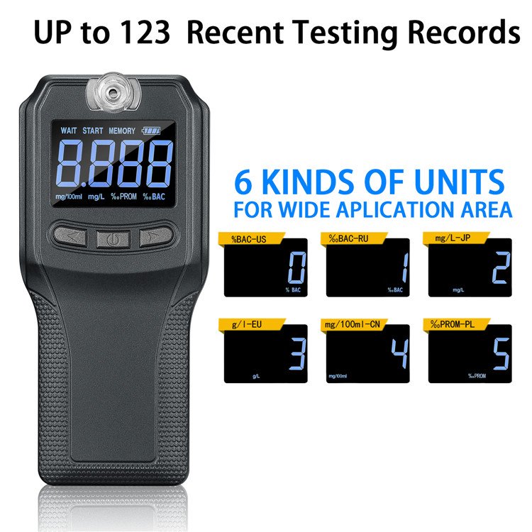 OEM ODM Factory Professional High Accurate VA Screen Display Alcohol Tester Alcohol Breathalyzer