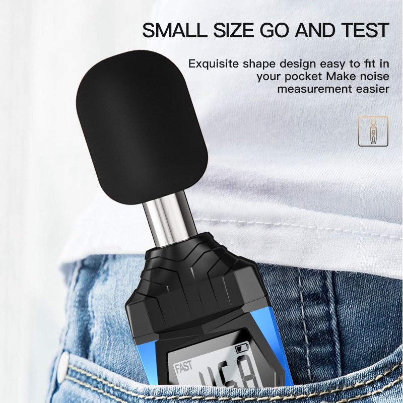 SL720 High-precision HD Backlight Display Digital Audio Decibel Meter Environment Noise Decibel Monitor 130dB Digital Test Tool
