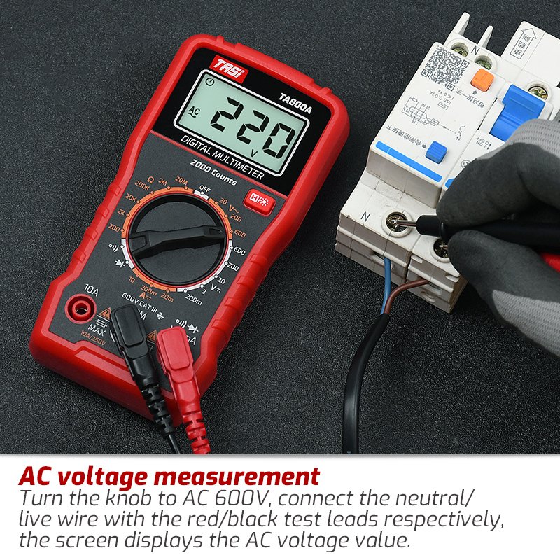 TASI TA800A/TA806A Digital Multimeter 600V True RMS Voltage Meters Smart Multimeter Digital Professional Voltage Tester