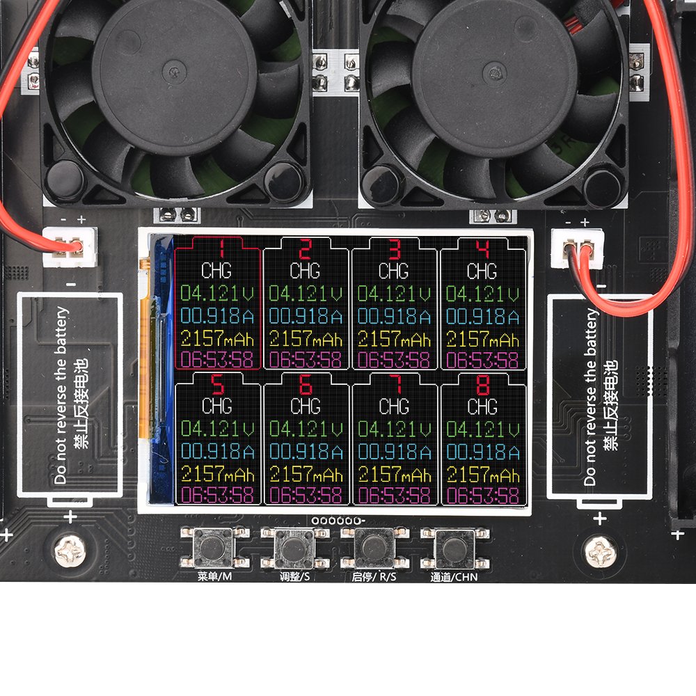 2.4 inch 8 Channel 18650 Battery Capacity Internal Resistance Tester Lithium Battery Automatic Charging And Discharging Module