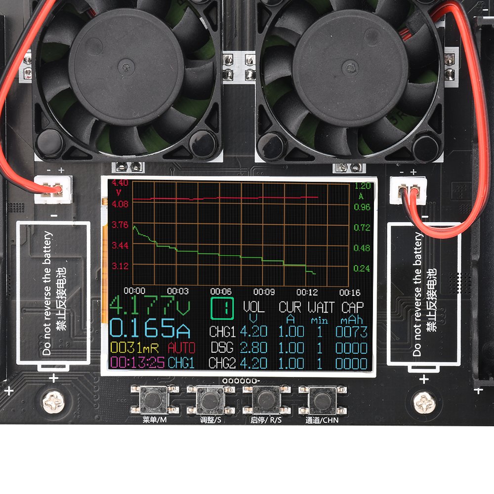 2.4 inch 8 Channel 18650 Battery Capacity Internal Resistance Tester Lithium Battery Automatic Charging And Discharging Module