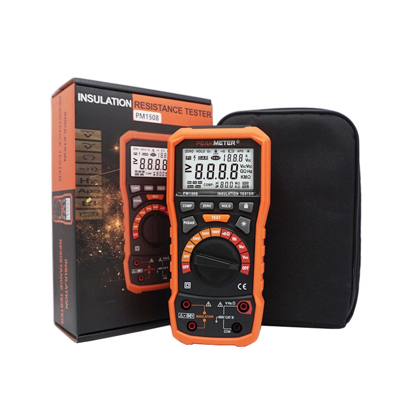 PM1508 High precision 100GOhm Insulation Resistance measurement ZERO and LOCK function meter insulation resistance tester