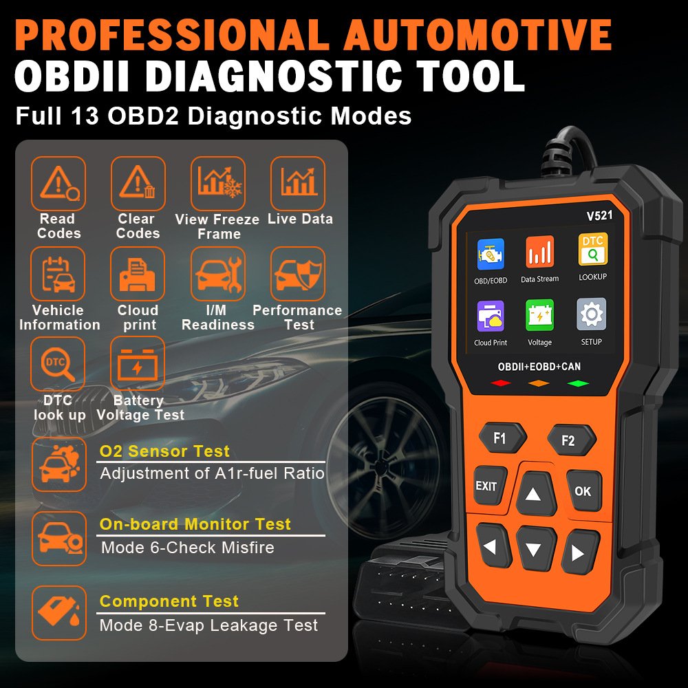 V519 OBD2 Car Code Reading Card Protocols Multi-functional Vehicle Fault Diagnosis Instrument