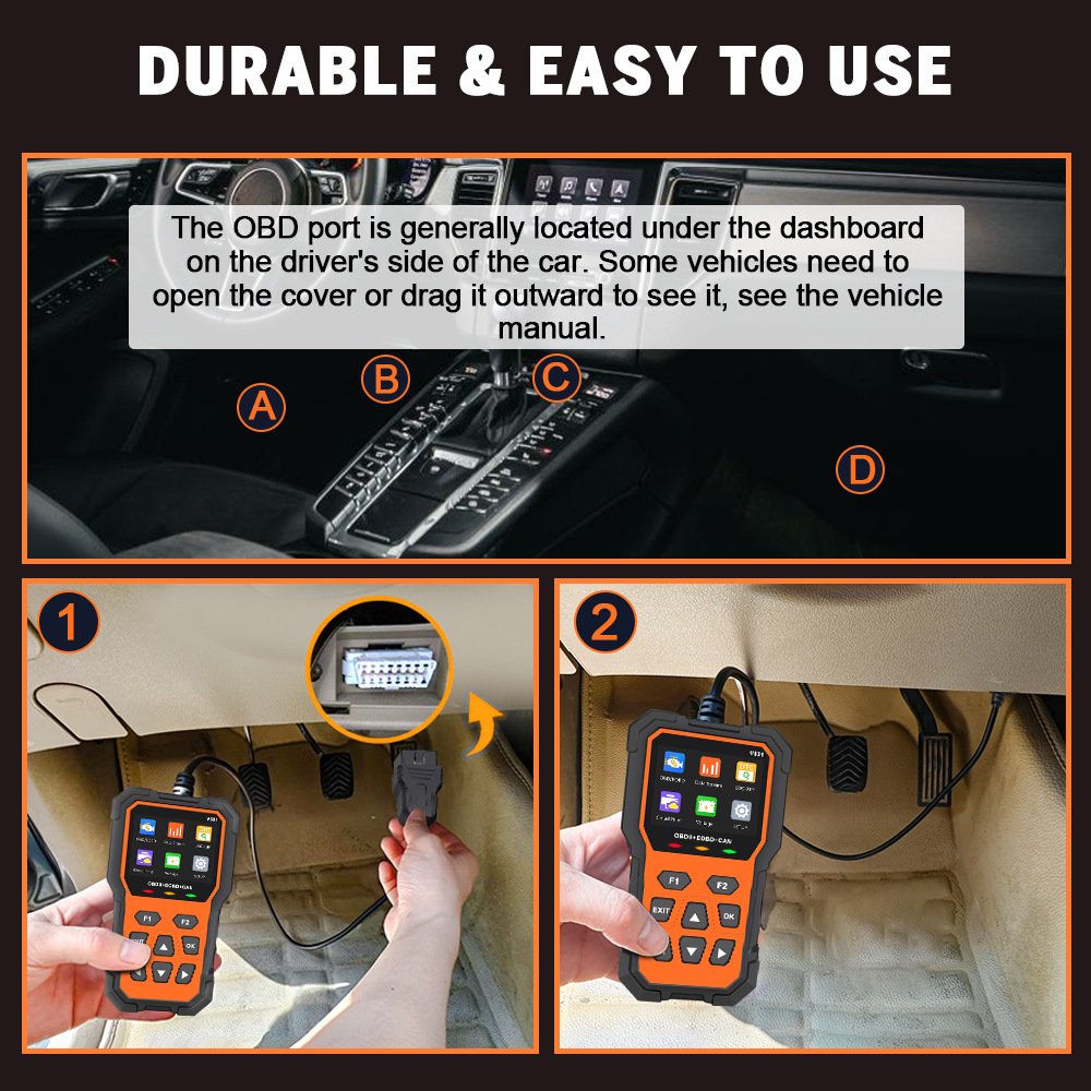 V519 OBD2 Car Code Reading Card Protocols Multi-functional Vehicle Fault Diagnosis Instrument