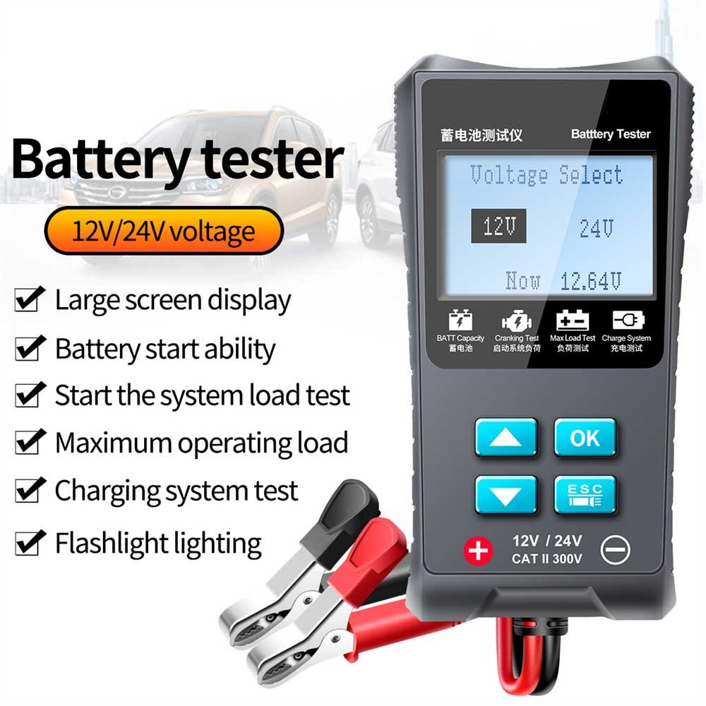RM26C Car Battery Tester Analzy 12V/24V RICHMETERS Automatic Diagnostic Tools Car Battery Tester