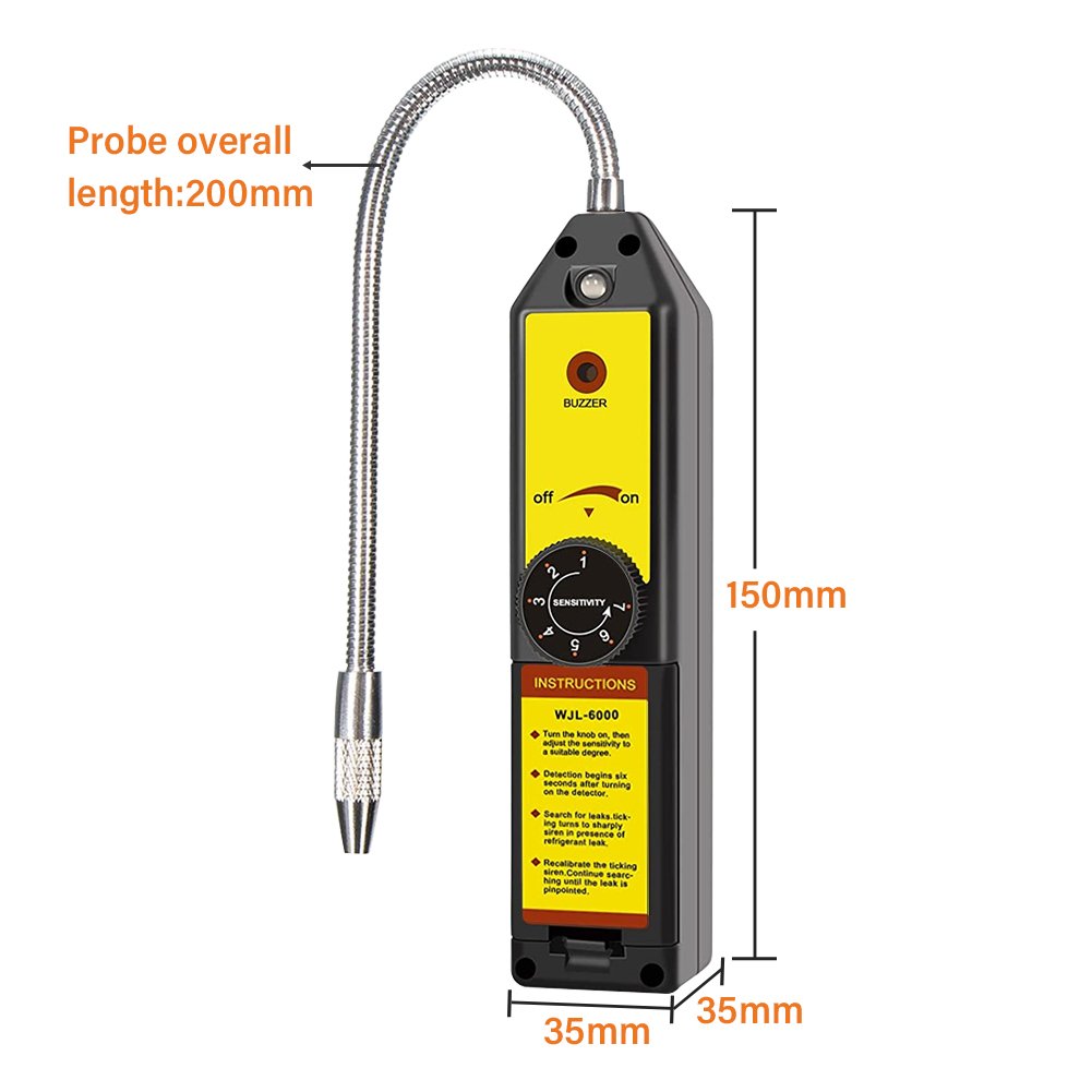 YIERYI Auto Freon Leak Detector Electronic Halogen Refrigerant Air Conditioner Refrigerant Halogen Gas Detector