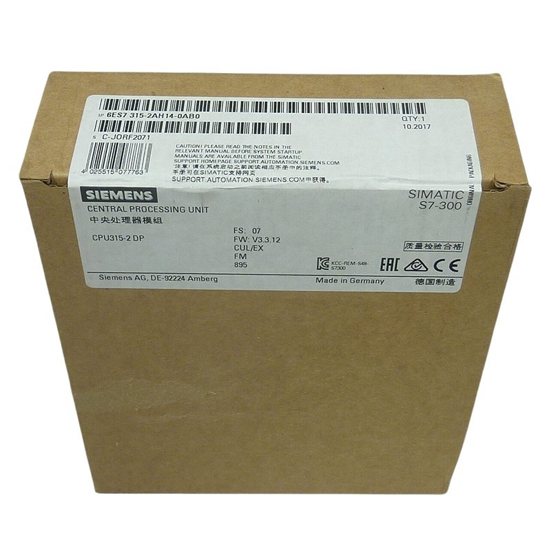 TAIZHOU SONGWEI 6ES73152AH140AB0 New SIMATIC S7-300 CPU PLC PAC Dedicated Controllers 6ES7315-2AH14-0AB0