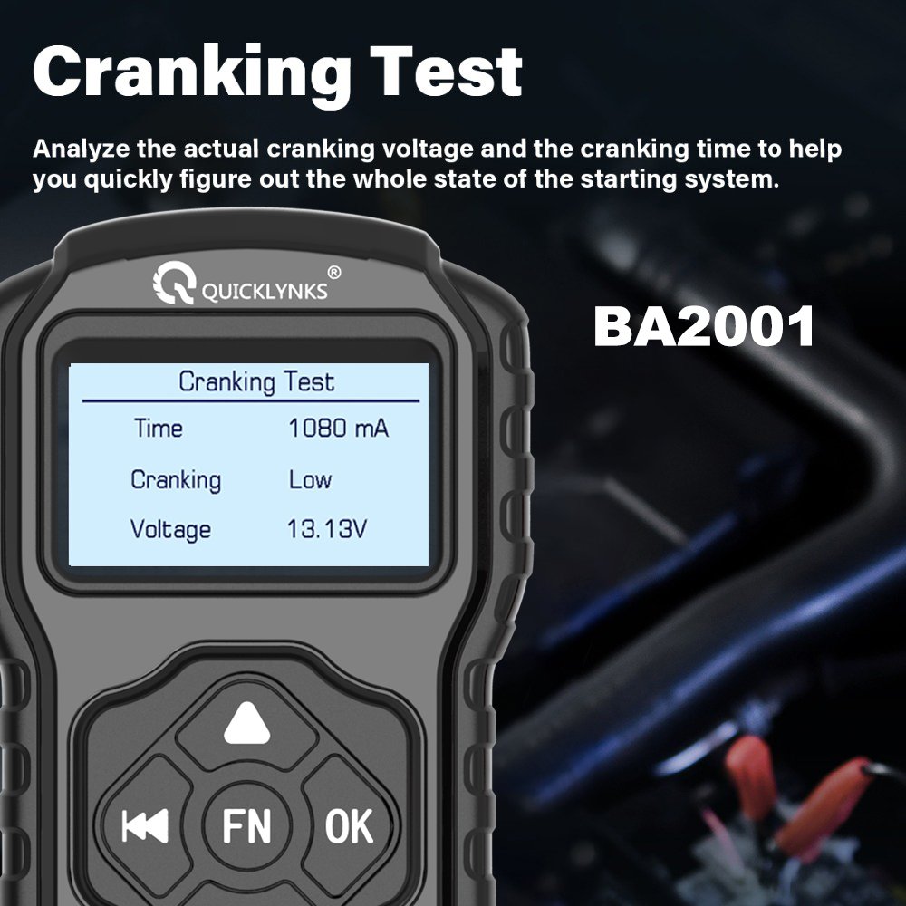 12V automotive battery load tester Battery analyzer customized universal battery diagnostic test QR code scan results display