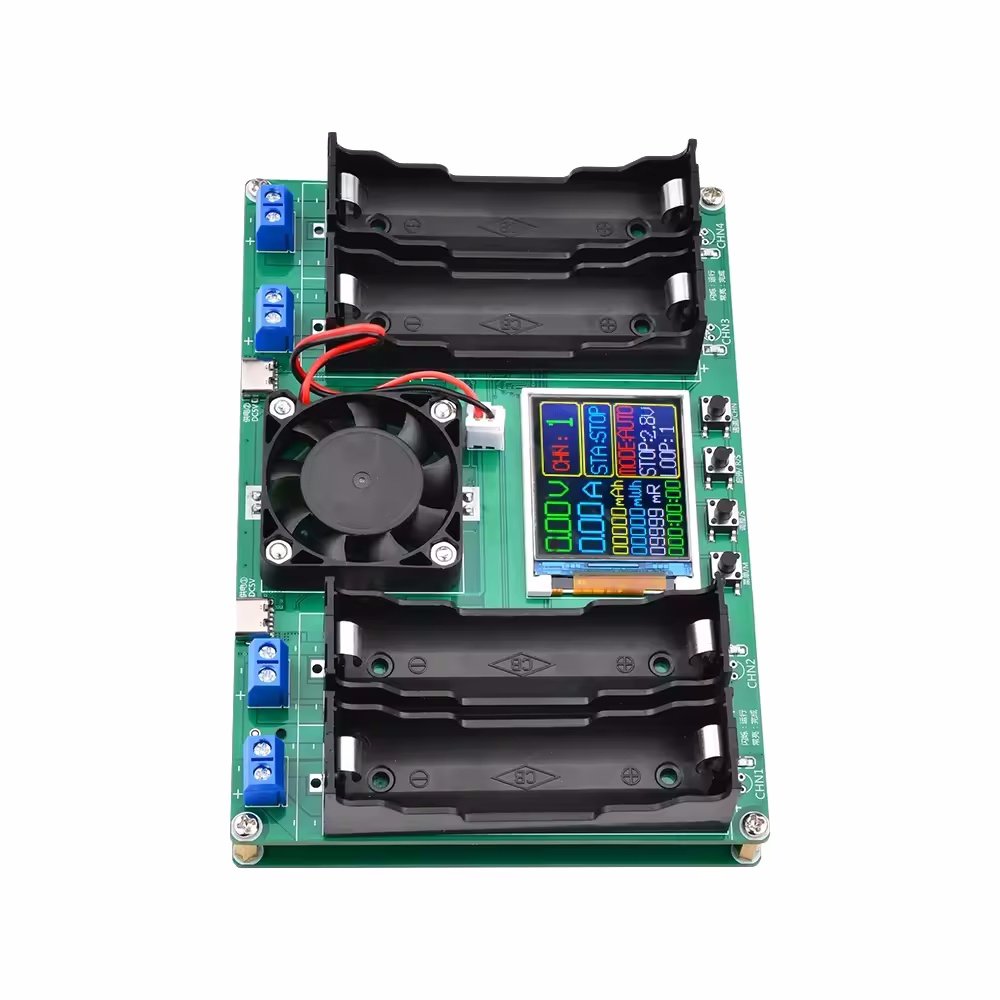 2/4 Channel MAh MWh Digital Battery Power Detector Module 18650 Lithium Battery Capacity Tester Module Battery Tester Type-C