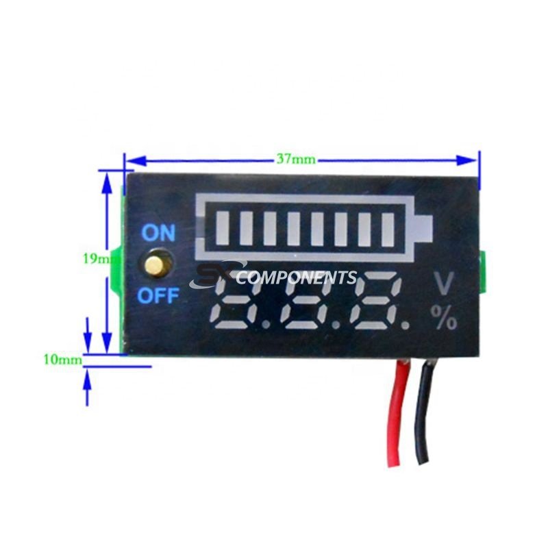 12V Charge Indicator Car Lead Acid Battery level Tester Lithium Capacity Meter LED Tester Voltmeter battery charge indicator