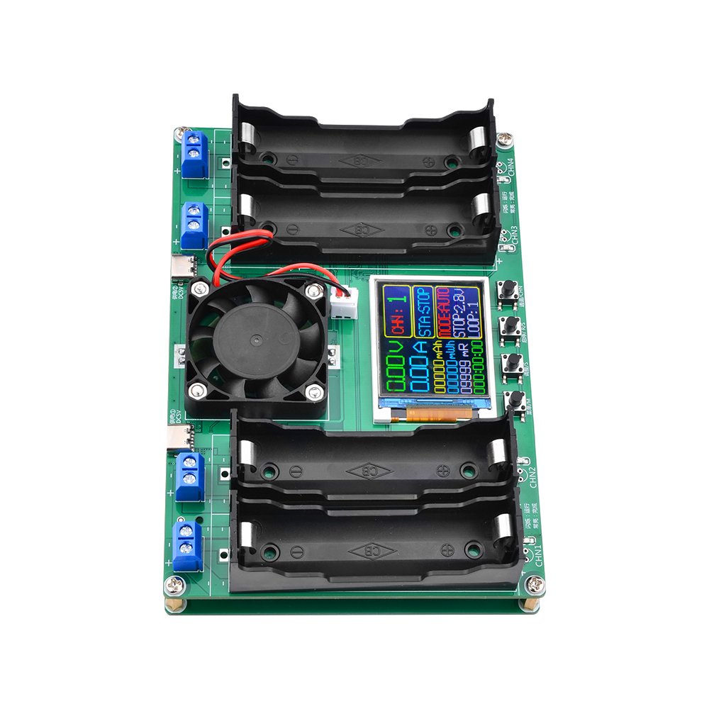 18650 Lithium Battery Capacity Tester Module MAh MWh Digital Battery Power Detector Module 18650 Battery Tester Type-C Auto