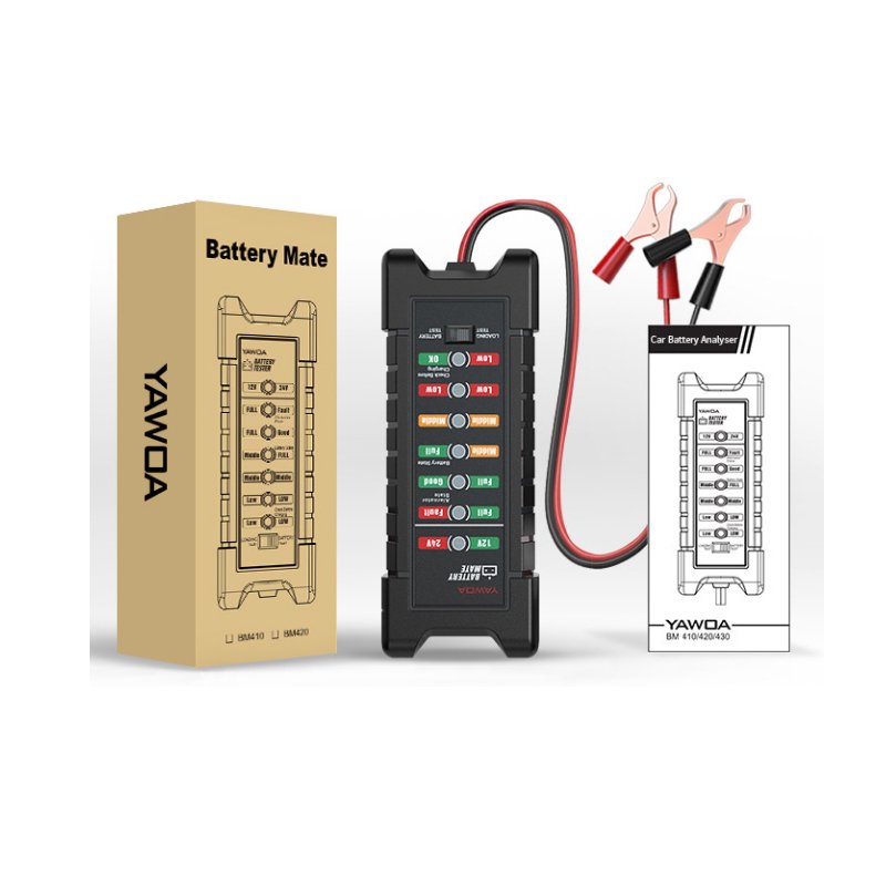 BM410 Battery tester Battery level detector for 12V, 24V charging system