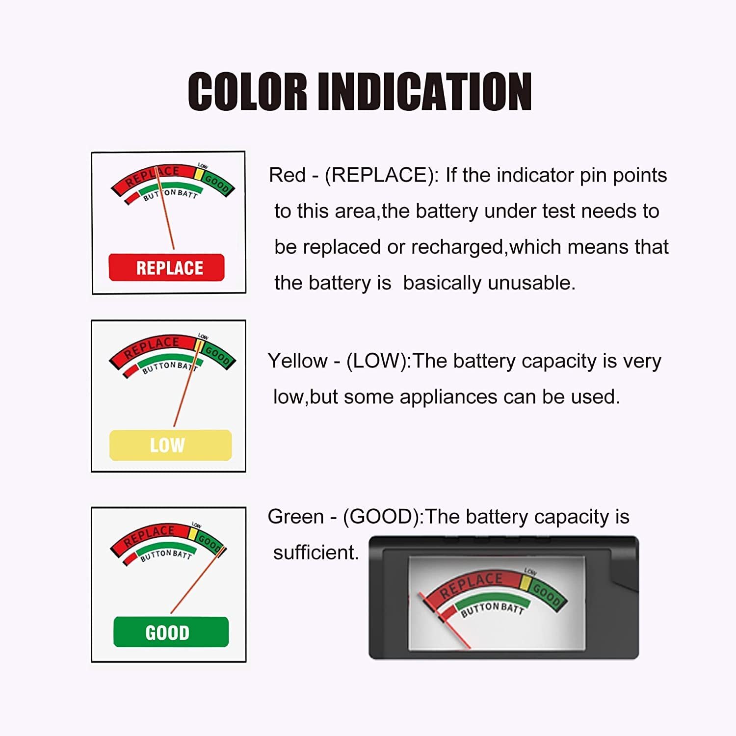 Electronic Battery Capacity Tester Indicate Volt Tester Checker Battery Tester AA BT168 for Batteries