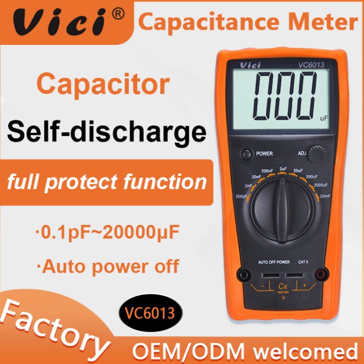 VC6013 Capacitance Capacitor 200pF to 20mF Tester Measurement