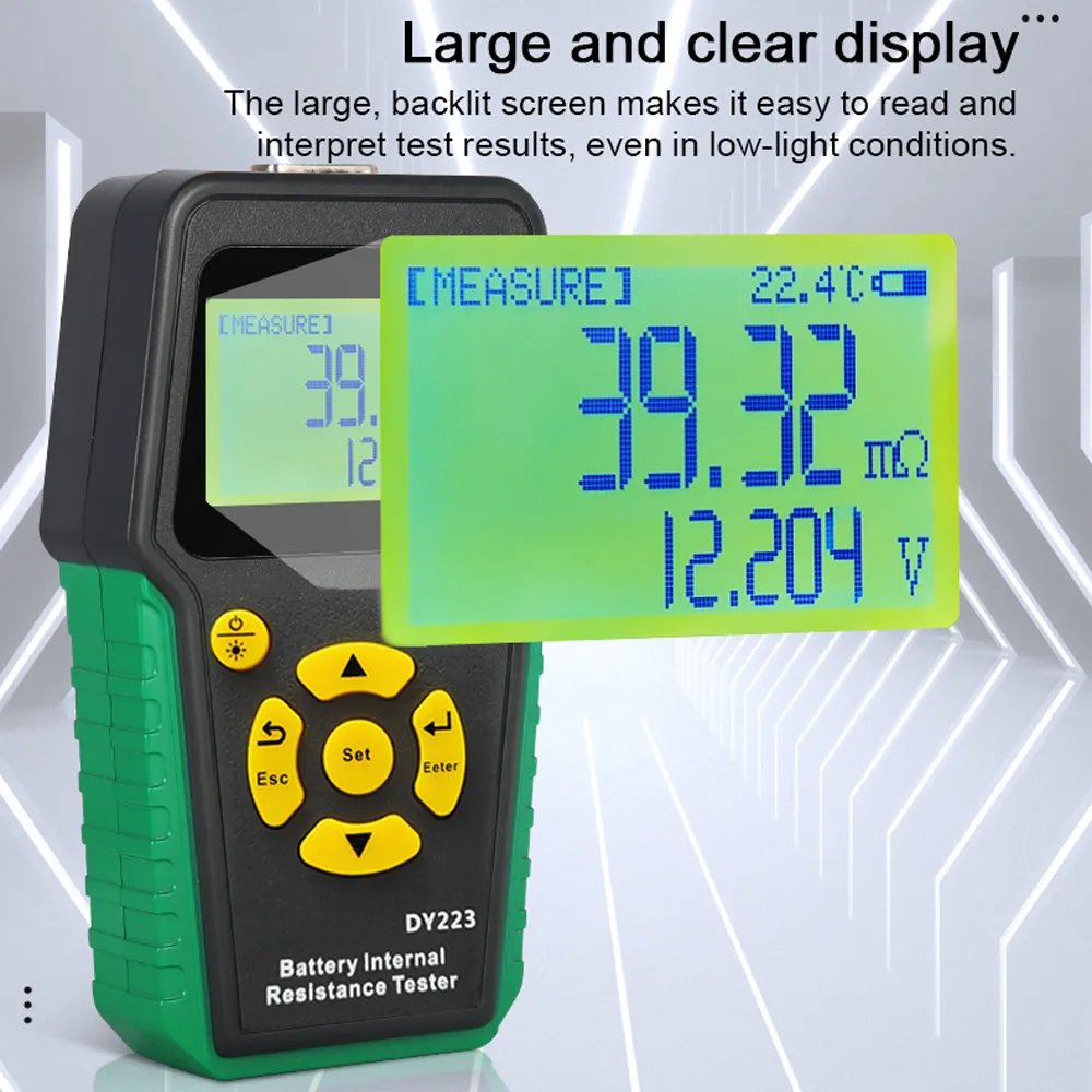 DY223 Lithium Battery Internal Resistance Tester Voltage Test Automobile Fault Diagnosis Instrument Digital Car Battery Analyzer