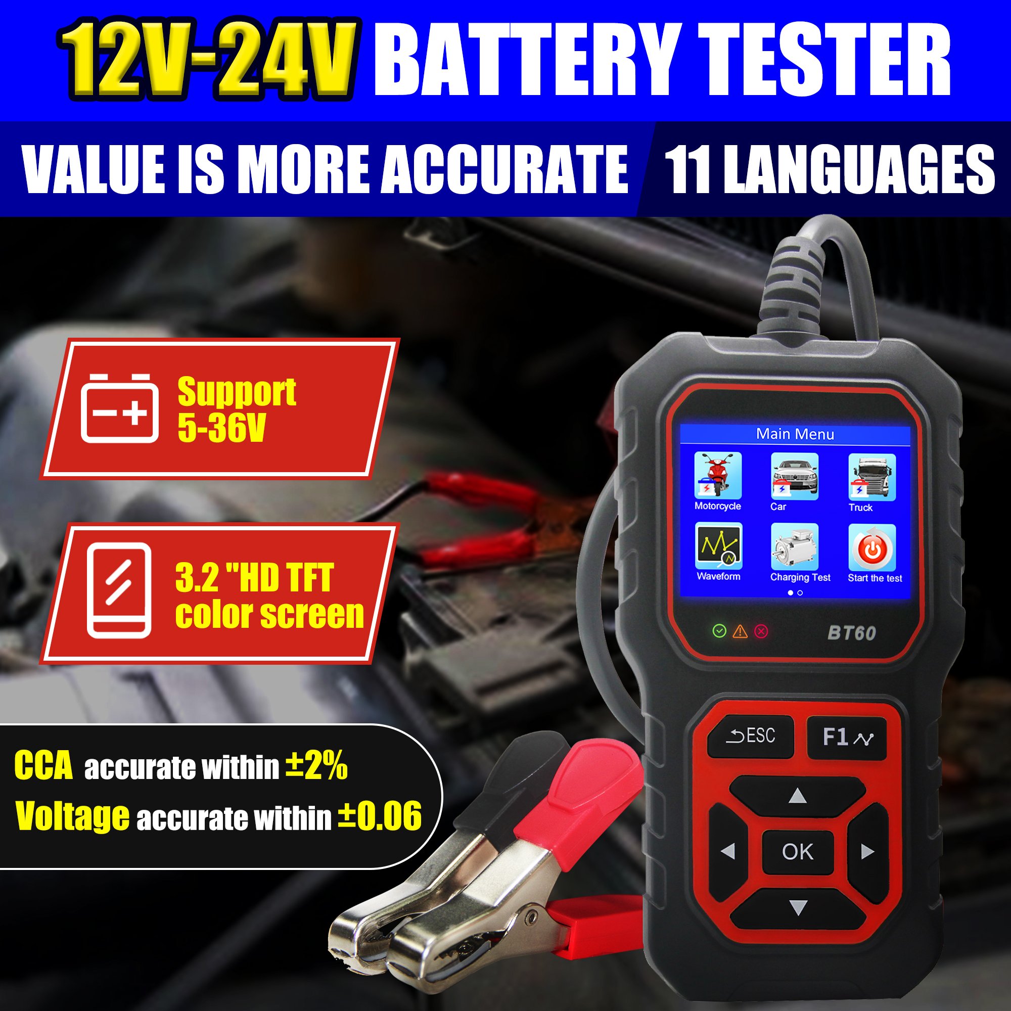 2023 Acclope Factory Made BT60 Professional Battery Analyzer Tester