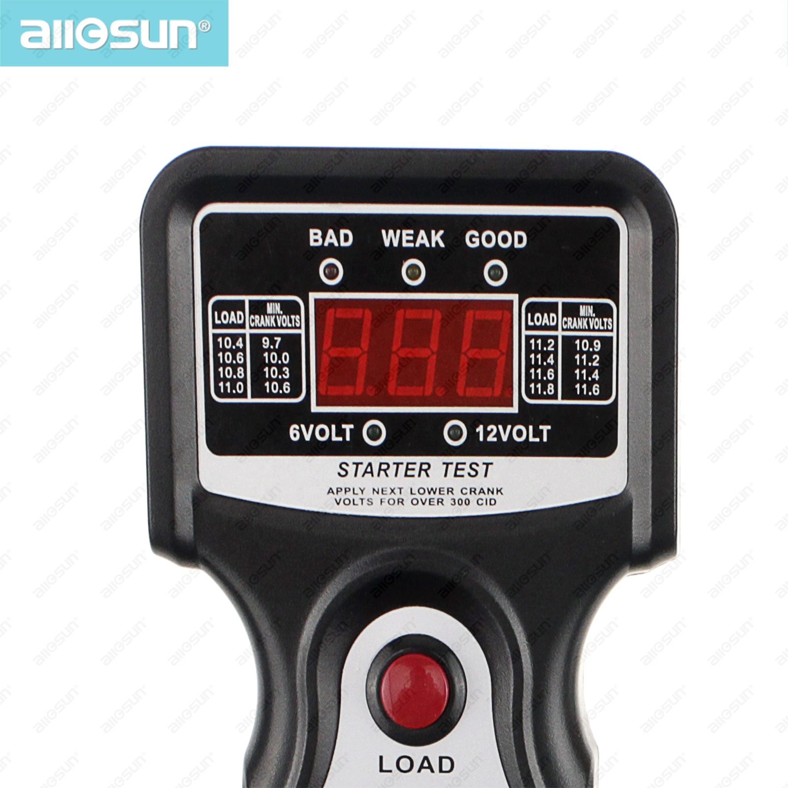 Allosun EM577 12V Digital Car Battery Tester 12V Digital Battery Analyzer CCA Tester Cold Temp Battery Load Charging Tester