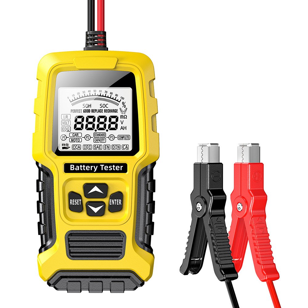 FOXSUR Car Battery Tester 12V 24V lead acid battery Digital Analyzer Tester for Truck Motorcycle SUV Boat