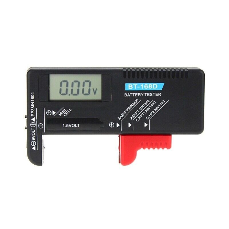 BT168D Min Portable Universal Battery Tester Pointer Display Type for Testing Standard and Rechargeable Batteries
