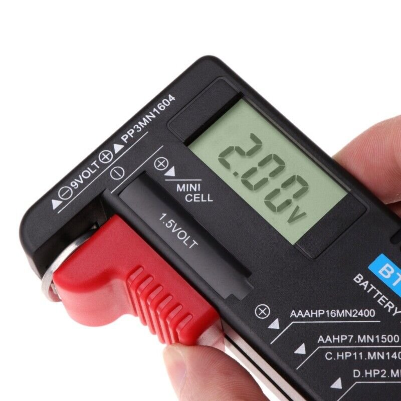 BT168D Min Portable Universal Battery Tester Pointer Display Type for Testing Standard and Rechargeable Batteries