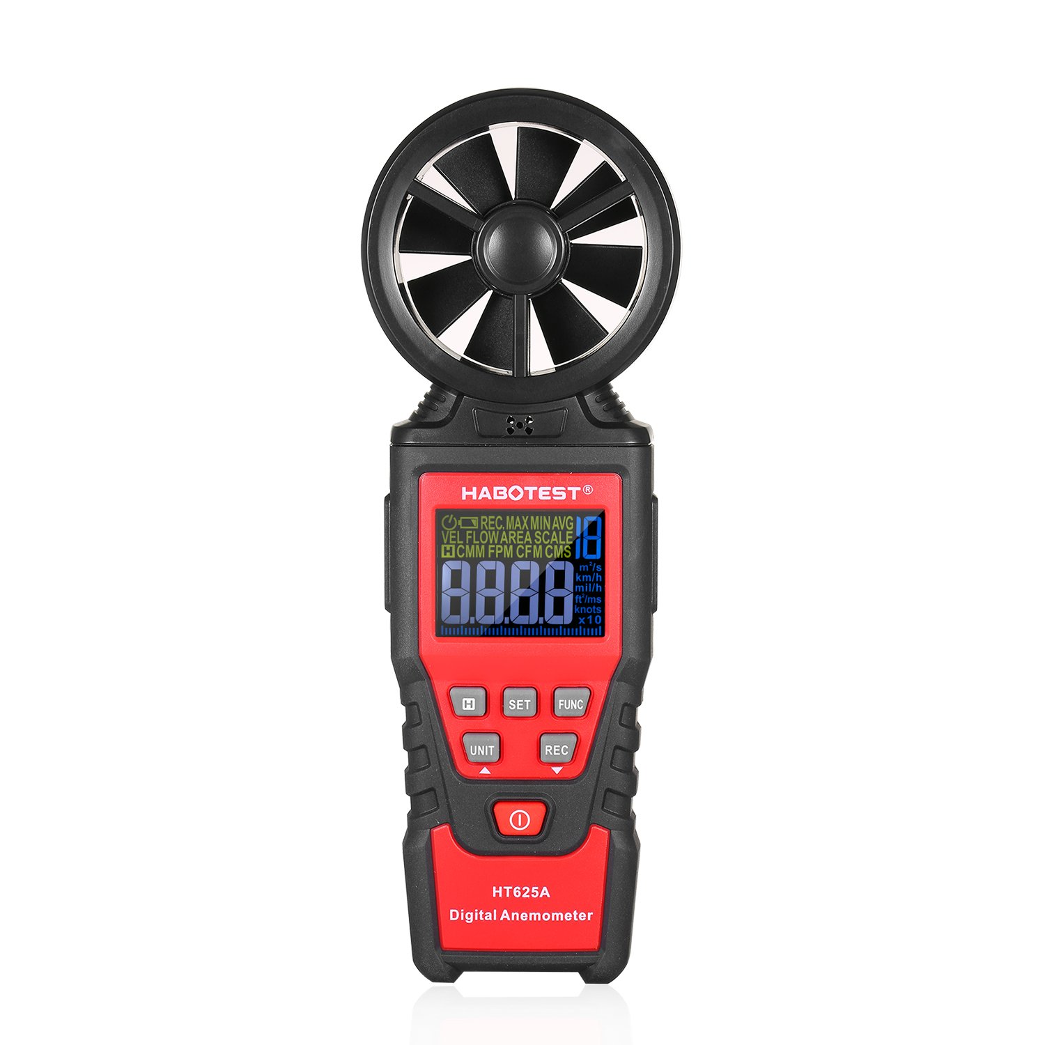 HABOTEST Handheld Digital anemometer price Electronic wind speed meter tester 9999counters with analog display HT625A